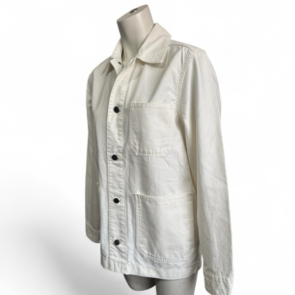 Old Navy Relaxed Magnolia Chore Jacket Ivory Utility Style - Women’s Size Small - Picture 4 of 12